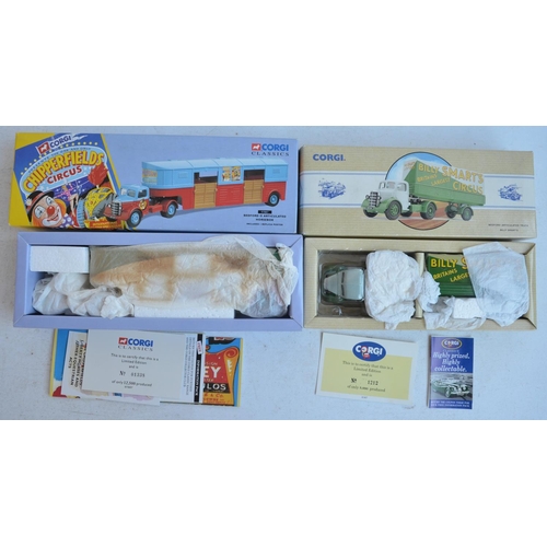 1219 - Collection of limited edition 1/50 scale diecast fairground/circus themed truck models from Corgi to... 