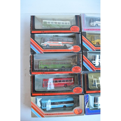 1222 - Twenty two 1/76 scale diecast bus models from EFE, Corgi, Oxford and Atlas Editions, models in gener... 