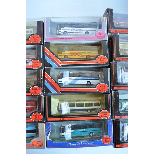 1222 - Twenty two 1/76 scale diecast bus models from EFE, Corgi, Oxford and Atlas Editions, models in gener... 