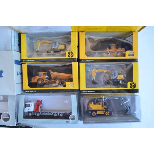 1223 - Collection of diecast plant and truck models, various manufacturers and scales to include 4x 1/76 At... 