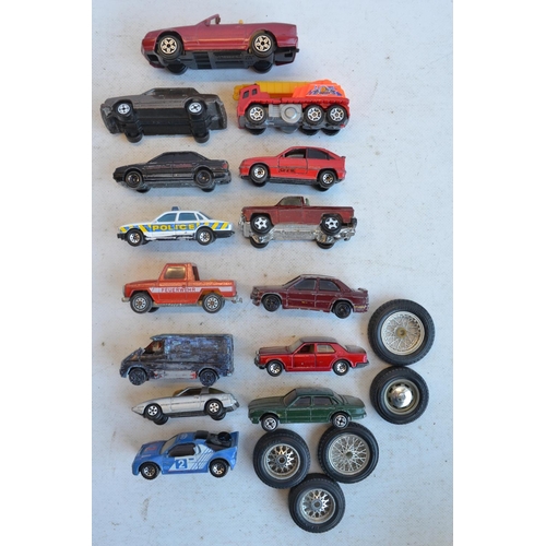 1233 - Collection of playworn diecast models from Corgi, Siku, Burago etc including a vintage friction powe... 