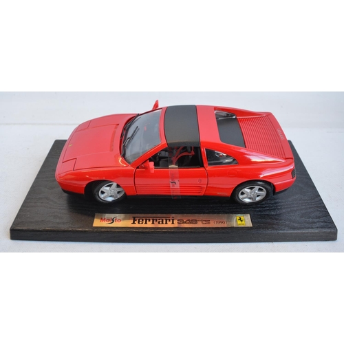 1236 - Two Burago 1/18 scale diecast and plastic model kits to include a 1990 Lamborghini Diablo Targa Tasm... 