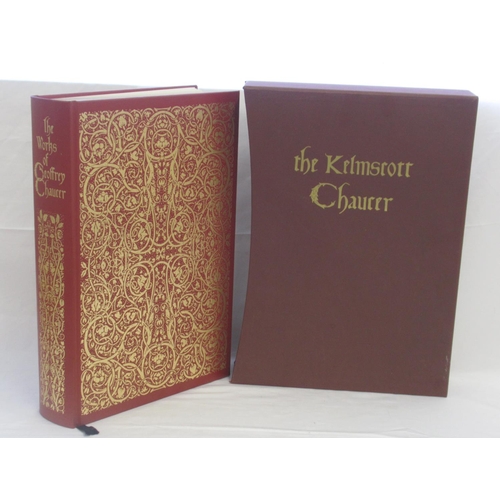 872 - The Works of Geoffrey Chaucer, The Kelmstott Chaucer facsimile, published by The Folio Society, clot... 