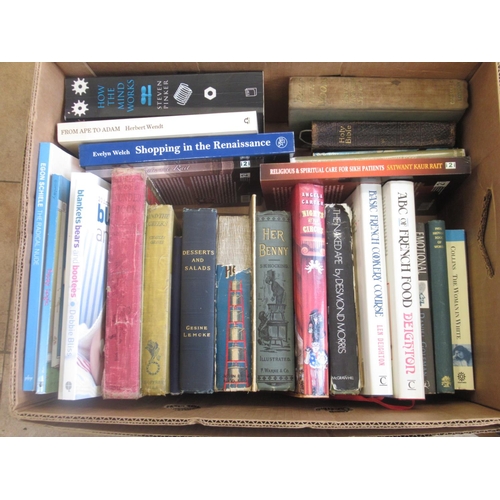 886 - Assorted collection of Fiction, Non-Fiction, History, Cookery and other books in 4 boxes