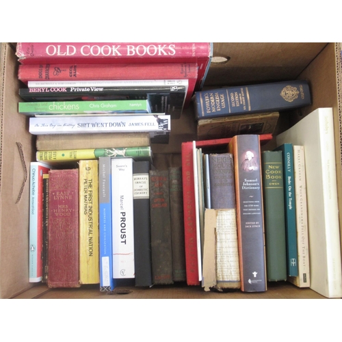 886 - Assorted collection of Fiction, Non-Fiction, History, Cookery and other books in 4 boxes