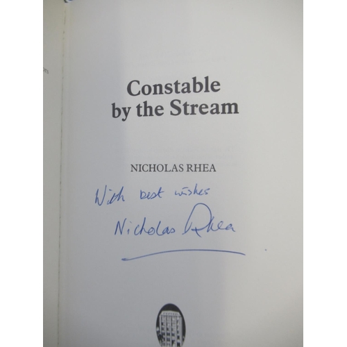 894 - Collection of signed books to inc. Rhea (Nicholas) Constable by the Stream, Robert Hale 1st Edition ... 