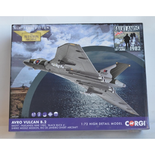 1246 - Boxed Corgi 1/72 scale limited edition Avro Vulcan B.2, Operation Black Buck Falklands War version w... 