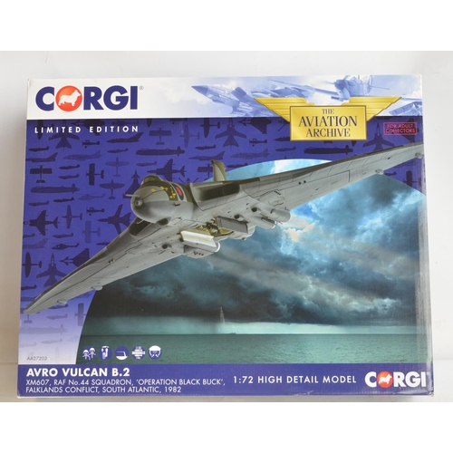 1248 - Boxed Corgi 1/72 scale limited edition Avro Vulcan B.2 XM607 44 Sqn RAF, Operation Black Buck Falkla... 