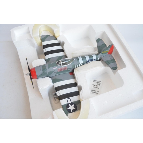 1258 - Four boxed 1/48 scale diecast WWII USAAF fighter aircraft models to include Hobbymaster P-47D Thunde... 