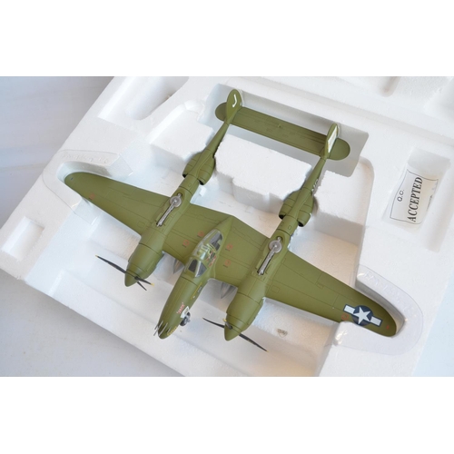 1258 - Four boxed 1/48 scale diecast WWII USAAF fighter aircraft models to include Hobbymaster P-47D Thunde... 