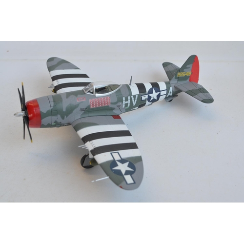 1259 - Five 1/48 scale diecast WWII allied fighter model to include a mint condition Hobbymaster Royal Navy... 