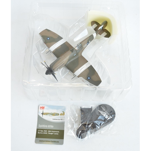 1259 - Five 1/48 scale diecast WWII allied fighter model to include a mint condition Hobbymaster Royal Navy... 