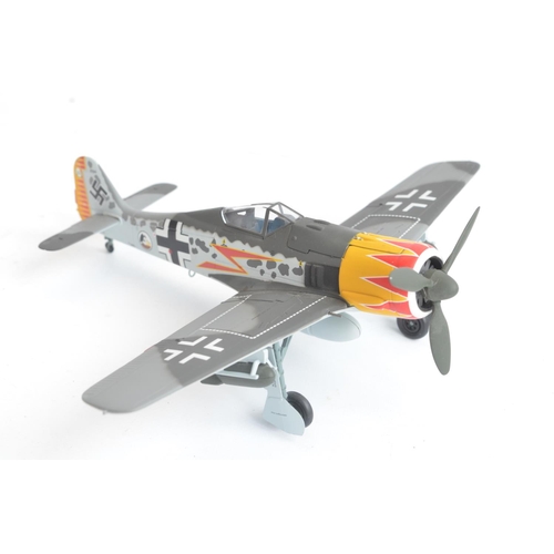 1262 - Four 1/48 scale diecast WWII Luftwaffe fighter/fighter bomber aircraft models from The Armour Collec... 