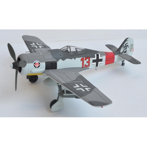 1262 - Four 1/48 scale diecast WWII Luftwaffe fighter/fighter bomber aircraft models from The Armour Collec... 