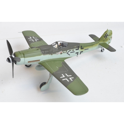 1263 - Four 1/48 scale diecast WWII Luftwaffe fighter/fighter bomber aircraft models to include 2x Me262's ... 