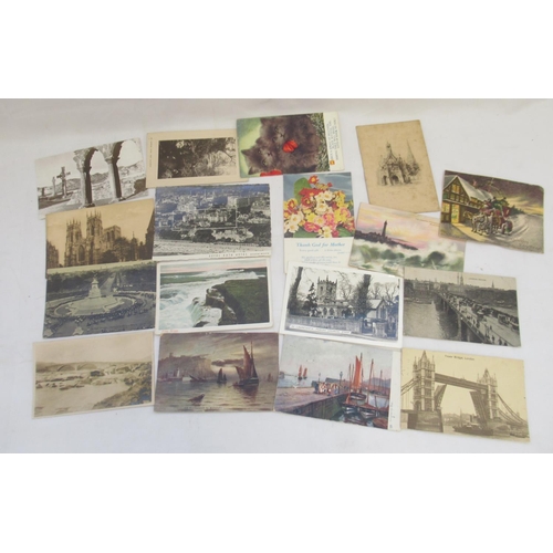 845 - Small collection of  c20th postcards covering Blackpool,  Hastings, York, etc.