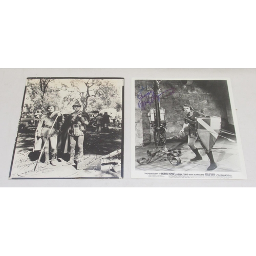 848 - Errol Flynn - The Adventures of Robin Hood 1938 photo of Errol Flynn and Patric Knowles signed by bo... 