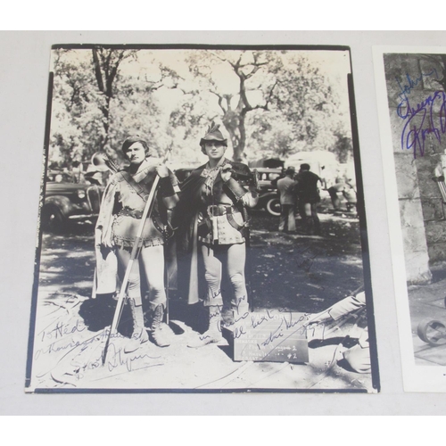 848 - Errol Flynn - The Adventures of Robin Hood 1938 photo of Errol Flynn and Patric Knowles signed by bo... 