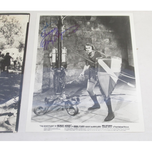 848 - Errol Flynn - The Adventures of Robin Hood 1938 photo of Errol Flynn and Patric Knowles signed by bo... 