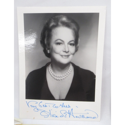 849 - Olivia de Havilland - small collection of correspondence from the actress to a fan to inc. a signed ... 