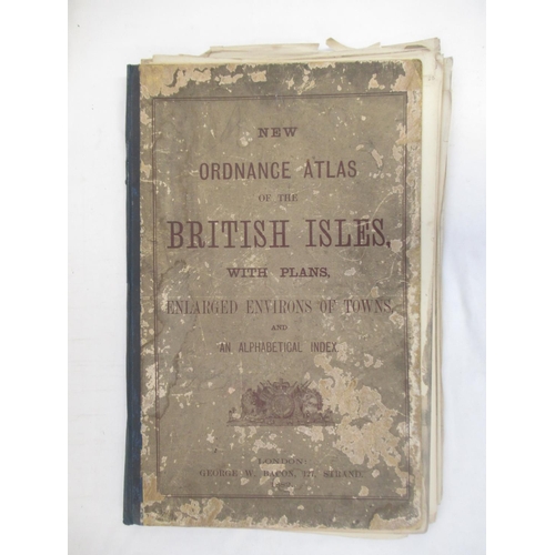 852 - New Ordnance Atlas of the British Isle with Plans Enlarged Environs of Town and an Alphabetical Inde... 