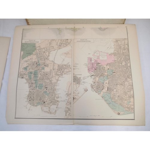 852 - New Ordnance Atlas of the British Isle with Plans Enlarged Environs of Town and an Alphabetical Inde... 