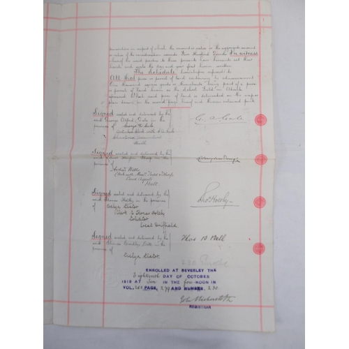 853 - 1879 Indenture relating to a mortgage issued for 'Ground Dwellinghouses and Premises in King James S... 