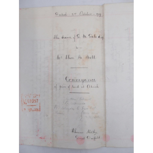 853 - 1879 Indenture relating to a mortgage issued for 'Ground Dwellinghouses and Premises in King James S... 