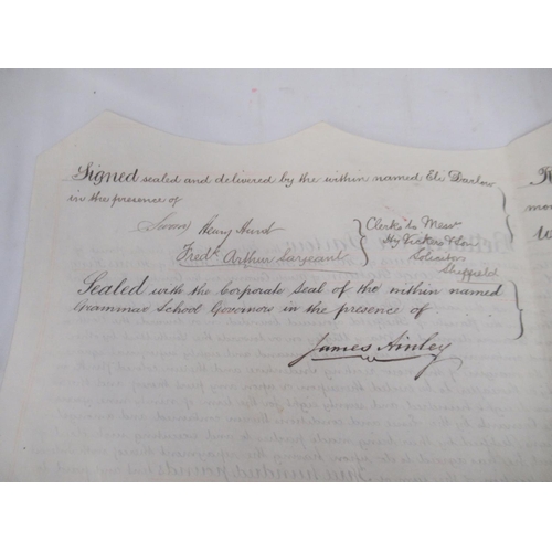 853 - 1879 Indenture relating to a mortgage issued for 'Ground Dwellinghouses and Premises in King James S... 