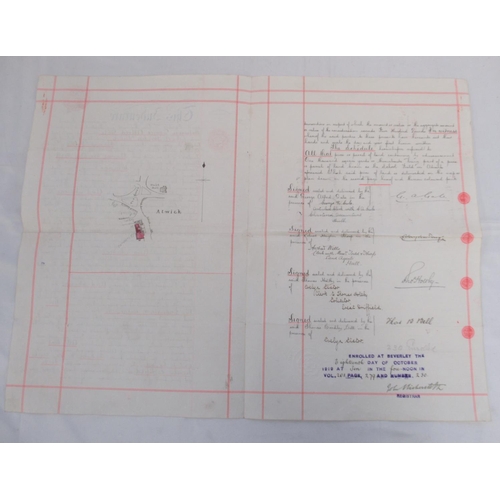 853 - 1879 Indenture relating to a mortgage issued for 'Ground Dwellinghouses and Premises in King James S... 