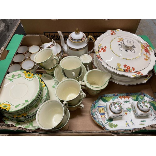 371 - WITHDRAWN Collection of decorative ceramics incl crown Ducal vases, Crown Staffordshire inkwell and ... 