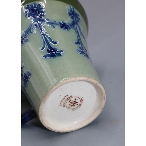 727 - Macintyre Moorcroft Florian Ware cup, H7cm, fault/restoration to rim