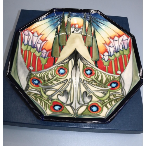 700 - Kerry Goodwin for Moorcroft Pottery, 'The Gate', octagonal plate, 2010 trial piece, D24cm, with box ... 