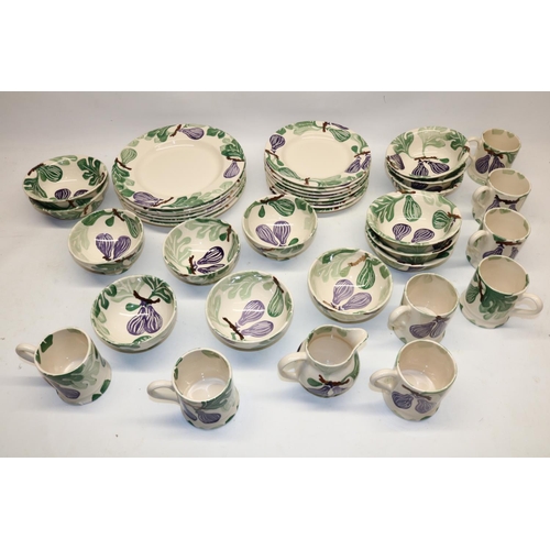 263 - Emma Bridgewater, Figs and Olivespattern breakfast ware, comprising eight mugs, milk jug, eight larg... 