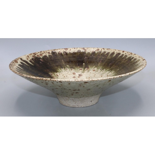 265 - Barbara Cass / Arden Pottery (1921-1992); studio pottery stoneware conical bowl, D25cm