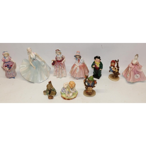 311 - Collection of Royal Doulton figures and other figures incl. 'Mischief' modelled by Freda Doughty, Hu... 