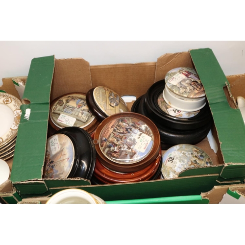 662 - Various ceramics incl. Royal Worcester shell, Mintons cache pot, pot lids, pair of Royal Doulton Edw... 