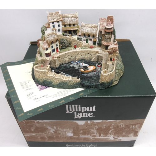 334 - Lilliput Lane 'Yuletide Harbour' L2886 limited edition number 1127, boxed with certificate