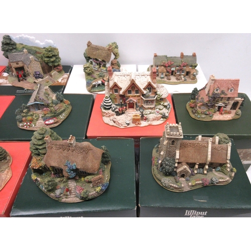 339 - Collection of fifteen Lilliput Lane cottages incl, Scotch Misty, Serving up for Summer, Sore Paws, C... 