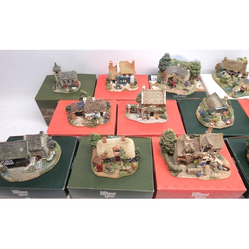 339 - Collection of fifteen Lilliput Lane cottages incl, Scotch Misty, Serving up for Summer, Sore Paws, C... 