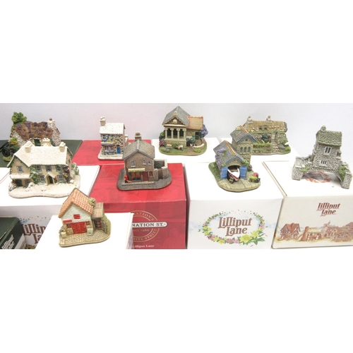 341 - Collection of fourteen Lilliput lane cottages incl, Ferry Cottage, Old Lifeboat Station Looe, Corona... 