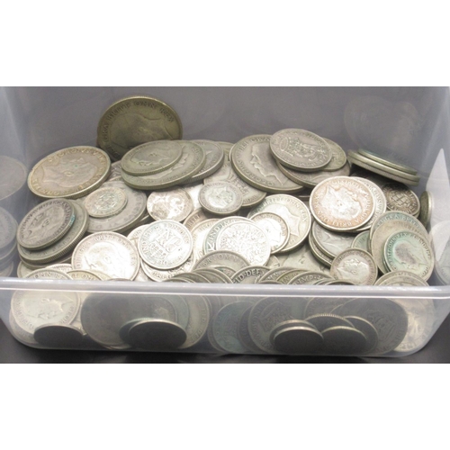 697 - Collection of Post 1920/Pre-1947 GB silver content coins to inc. Florins, Half-Crowns, Shillings, si... 