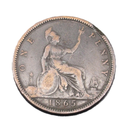 721 - Queen Victoria 1865 One Penny