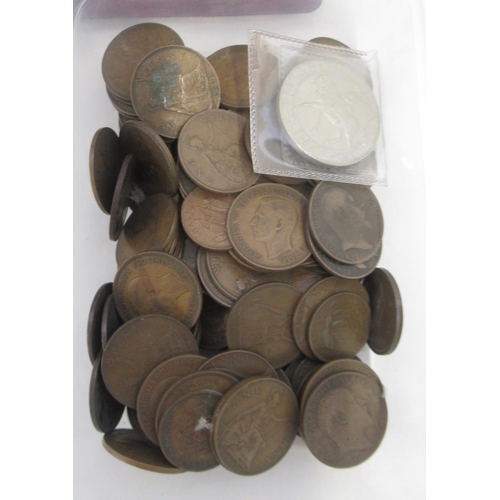 778 - Collection of GB coins in a folder and loose, to inc. mixed collection of C19th/20th Pennies, 3 comm... 