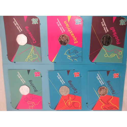 743 - Royal Mint - London 2012 Sports Collection 50p Collector Album (complete) a Official London 2012 Pro... 