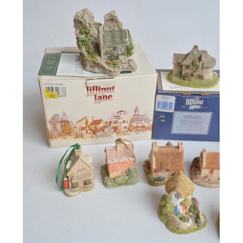 348 - Collection of Lilliput Lane buildings, all A/F (20)