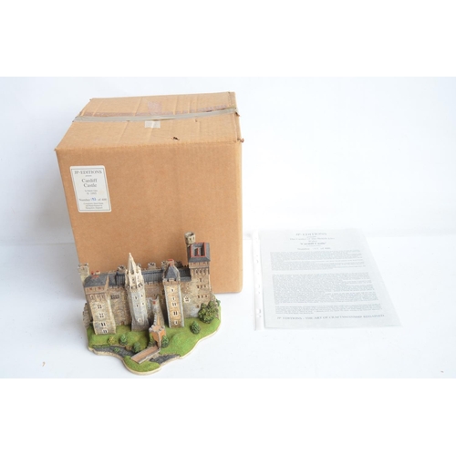 350 - Boxed JP Editions 'Cardiff Castle' limited edition hand-painted model by Patrick Gates, 183/400, siz... 