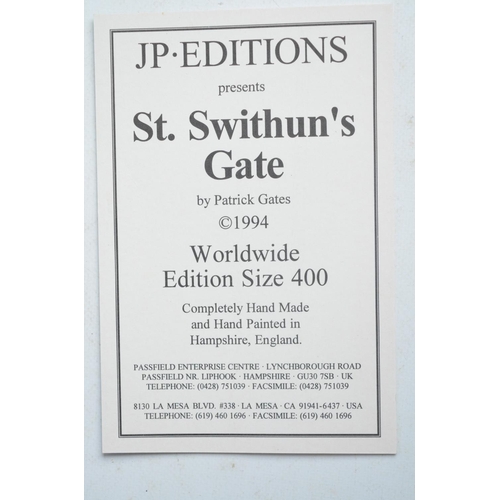 353 - Boxed JP Editions 'St Swithun's Gate' limited edition hand-painted sculpture by Patrick Gates, 183/4... 