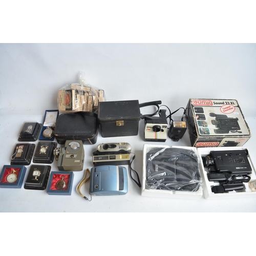 378 - Collection of still and film movie cameras to include a Eumig Sound 23XL Super 8 (in excellent exter... 