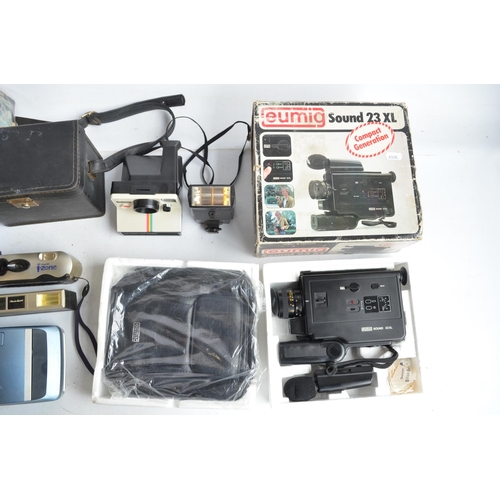 378 - Collection of still and film movie cameras to include a Eumig Sound 23XL Super 8 (in excellent exter... 